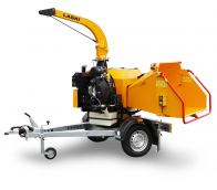 Výkonný štěpkovač na benzín a s brzděným podvozkem (38 HP) LS 160 PPB 